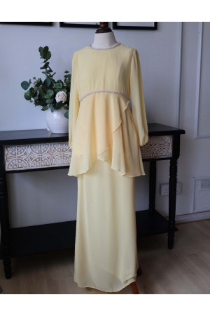 Lola Peplum  l Pastel Yellow